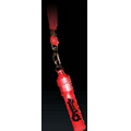 5 Day Promotional Red Flashing Whistle w/ Breakaway Lanyard